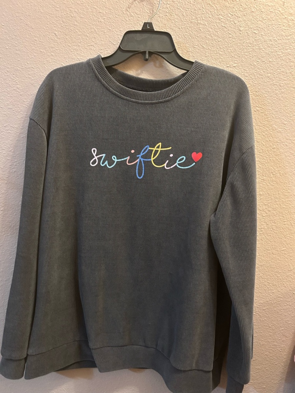 Taylor Swift "Swiftie" Crewneck Sweatshirt with Rainbow Script